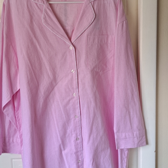 PRIMARK PINK & WHITE NIGHT GOWN - Picture 1 of 4